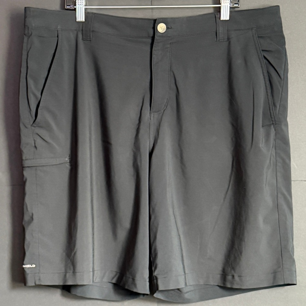 Columbia PFG Blood and Guts Fishing Shorts Mens 40 Gray Omni-Shield Performance